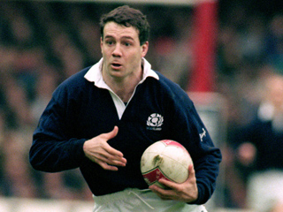 Scott Hastings in action for Scotland.