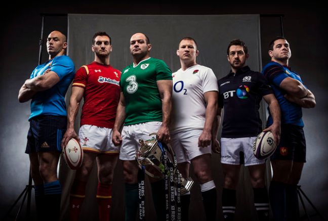 The Captains pose for the 2016 Six Nations launch.
